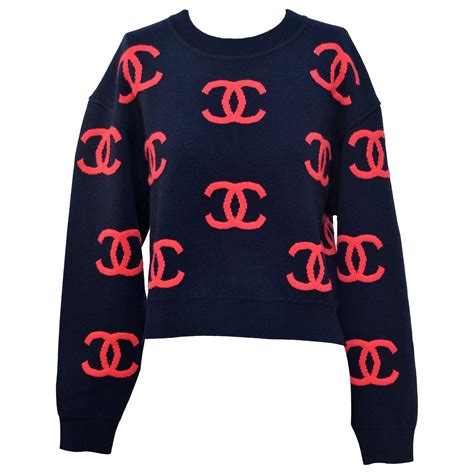 chanel sweatshirt authentic|authentic Chanel logo sweater.